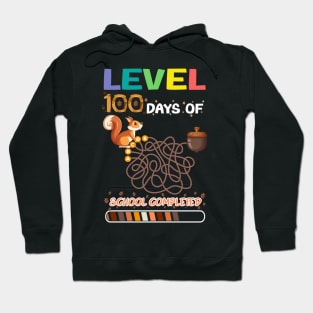 Level 100 Days Of School Completed Squirrel Game Hoodie